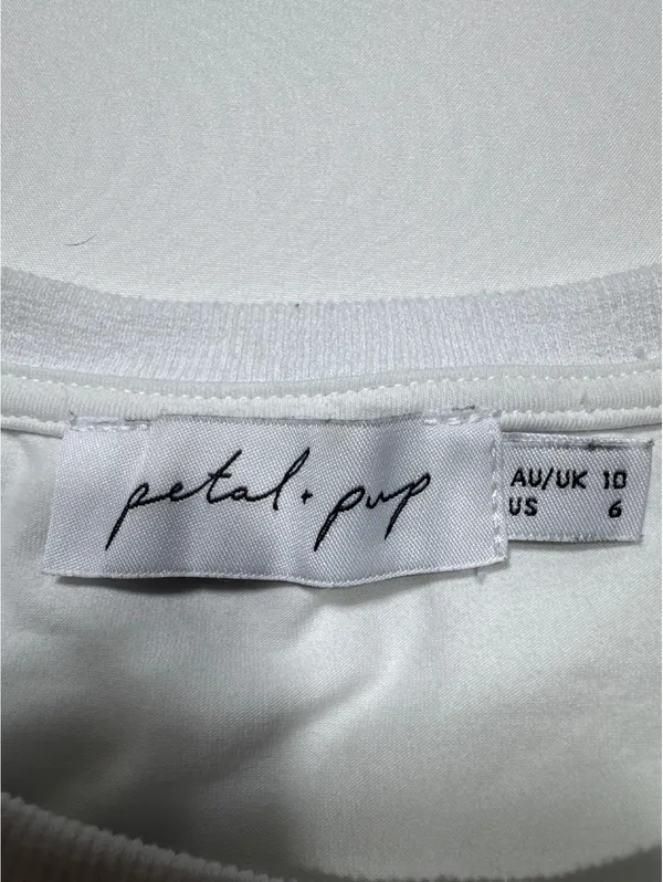petal + pup White Ruffle Sleeve Tee - Size AU/UK 10 (US 6) - Image 2