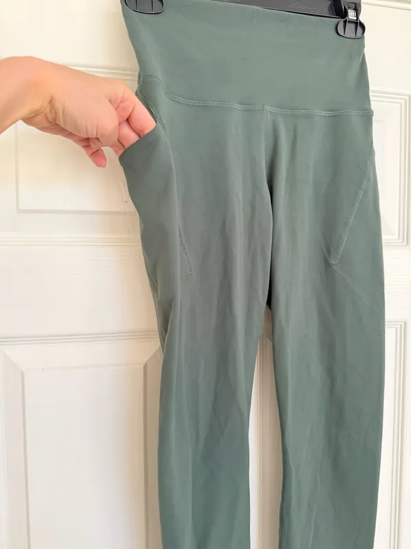 Quince Power-Up High-Rise‎ Training Pocket Legging Green Size S Yoga Pilates - Image 10