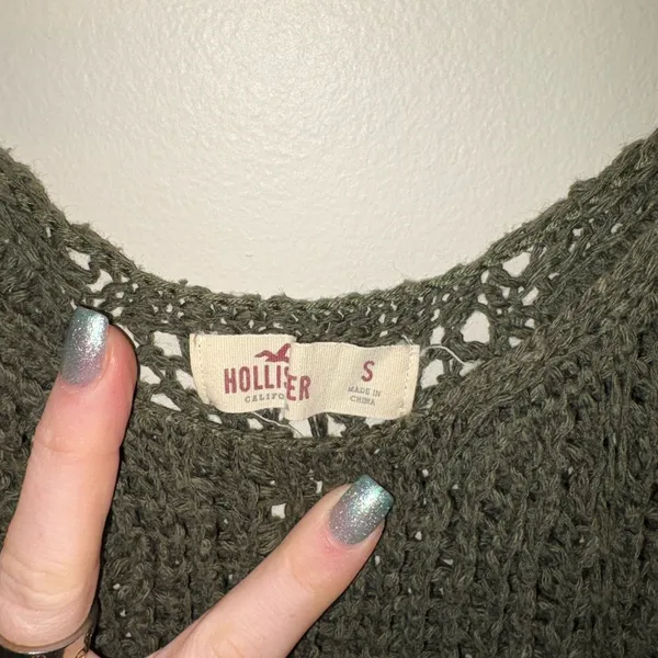 Hollister Dark Green Knit Tank Top - Image 2