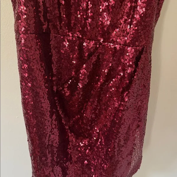 Lulu's Sparkling Burgundy Sequin Mini Dress - Image 4