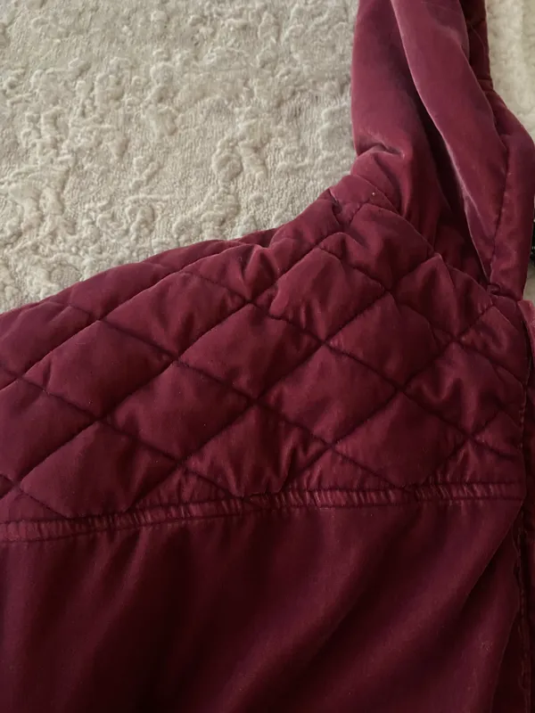 quilted deep pink fur lined cropped bomber zip up jacket - Image 5