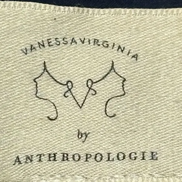 Vanessa Virginia Anthropology Embroidered‎ Linen Owen Floral Shift Dress 6P - Image 9