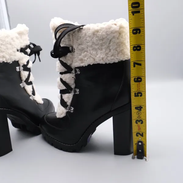BCBGeneration Paloma Boots Womens Black Faux Fur Lace Up 8.5M|39 - Image 9