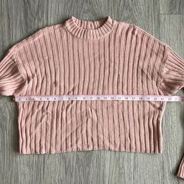 American Eagle Light Pink Sweater Size S - Image 4