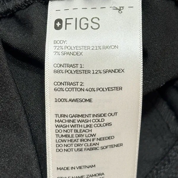 FIGS Technical Collection Zamora Pocket Scrub Pants In Black Size M Medical - Image 8