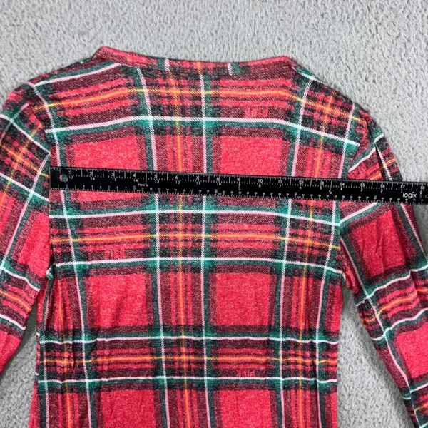 PINK Victoria's‎ Secret Plaid Pajama Set Women Large Top and Pants Christmas - Image 9