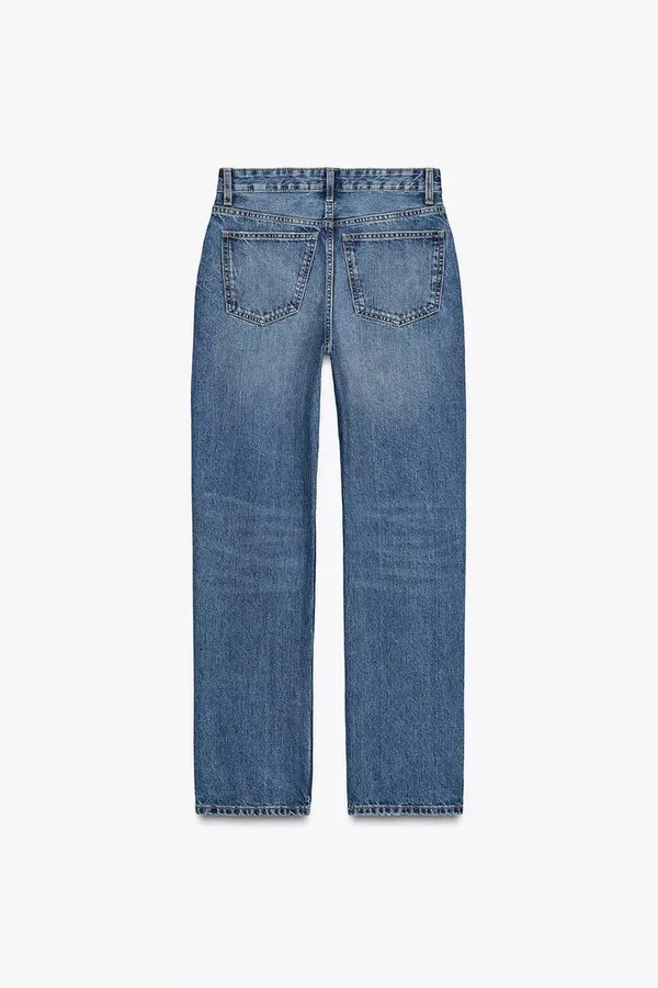 ZARA TRF Mid-Rise Straight Leg Jeans - Image 3