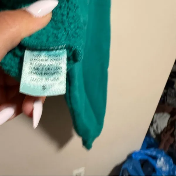 Set Active Half Zip Sweater & Sweatpants Matching Set in Palm Green- Size Small - Image 10