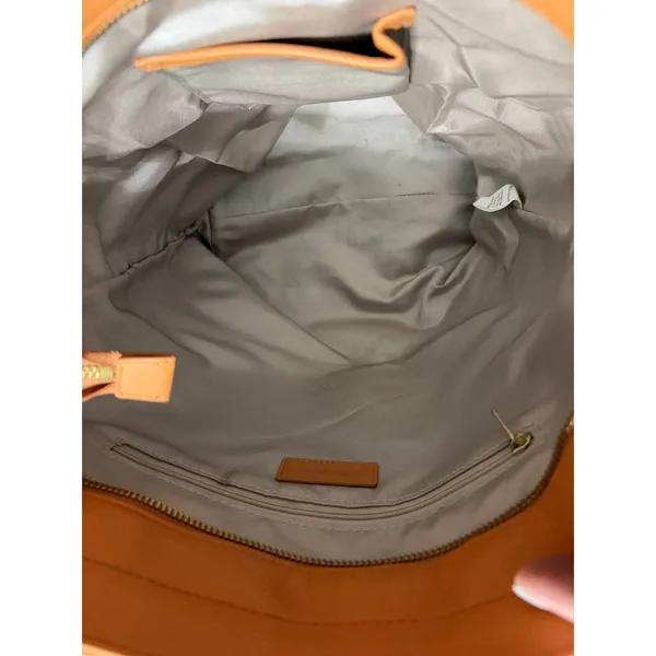 Mark And Graham Vegan Leather Backpack Top Zipper Camel - Image 7