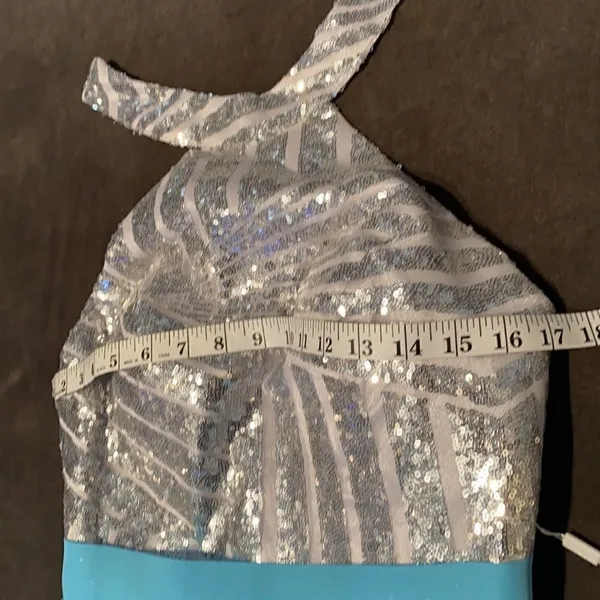 Women’s Halter Neck Silver Sequined Short Prom Party Dress NWT 6 - Image 8