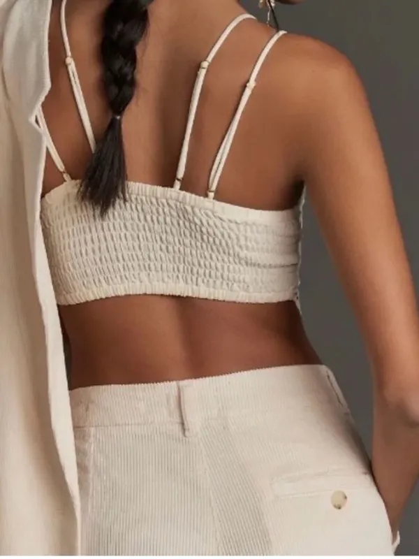 Anthropologie Cream Lace Bandeau Bralette - Image 2