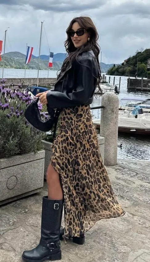 Zara maxi dress leopard animal print mesh ruffled boho cheetah casual summer - Image 5