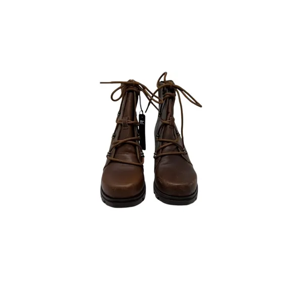 Sorel Joan Of Arctic‎ Wedge III Brown Leather Lace Up Boots Women Size 9 - Image 3