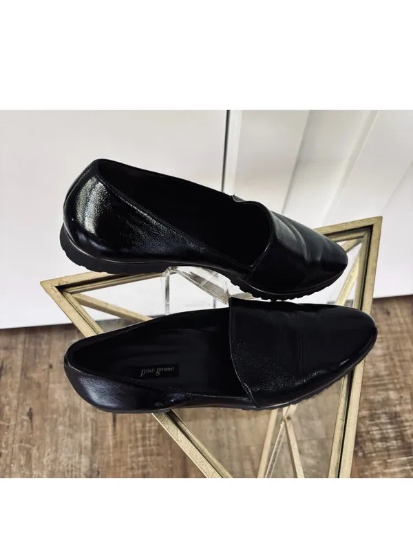 Women's Paul Green patent black leather uptown loafer UK Size 7 (US 9.5) - Image 4
