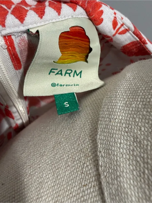 FARM Rio White Mini Dress with Red Floral & Bird Motif - Image 7