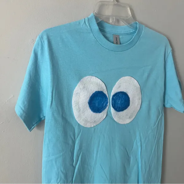 Gildan Halloween Costume Blue Retro Arcade Game Ghost T-shirt - Image 2