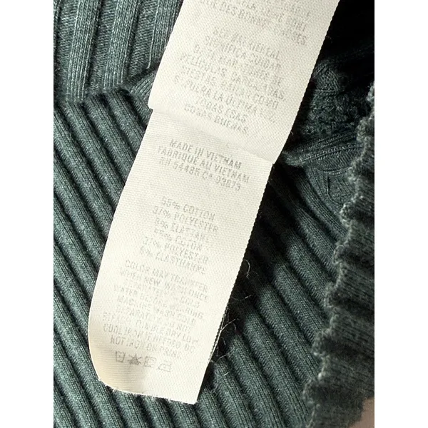 Aerie Fireside Ribbed Long Sleeve Open Henley‎ Top Size L Green Festival Casual - Image 6
