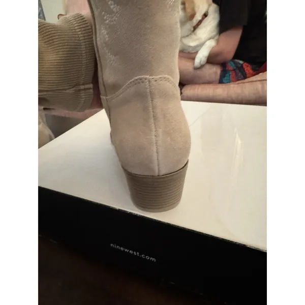 Nine West Women's Yodown Suede Western Boot Size 9.5 Cowgirl Cowboy Festival - Image 9
