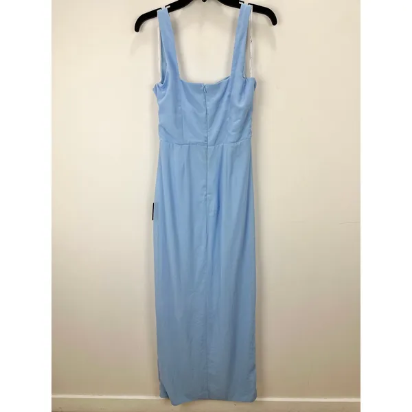 Lulus Glamorous Disposition Light Blue Ruched Maxi Dress Formal Long Medium NWT - Image 10