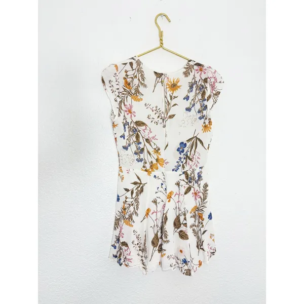 Reformation Deven Floral Print Ruffle Sleeve Mini Dress Feminine Coquette Chic - Image 14