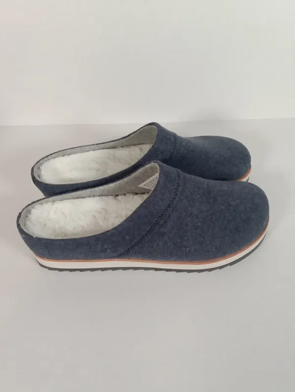 Merrell Womens Juno Clog Wool & Fur Blue Clogs Slip On Comfy Winter Size 10 - Image 3