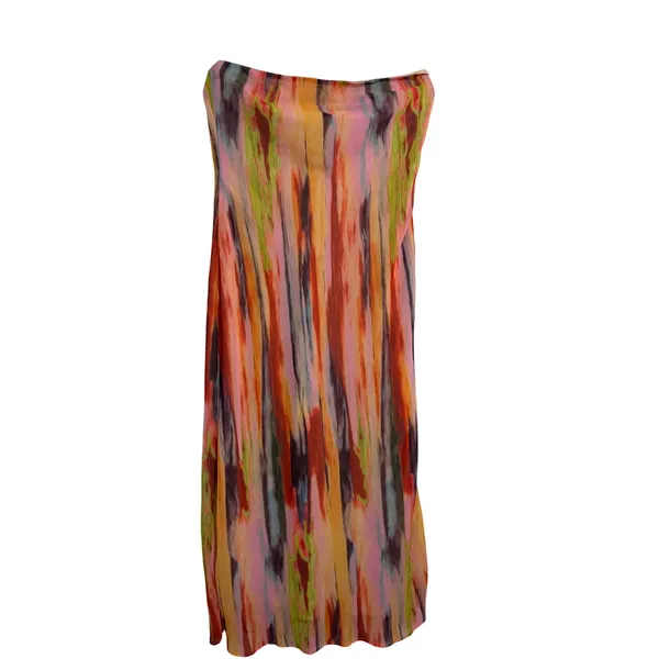 SNDYS St Barts Maxi Dress Abstract‎ Multi-Color Strapless NWT Artistic Vibrant L - Image 3