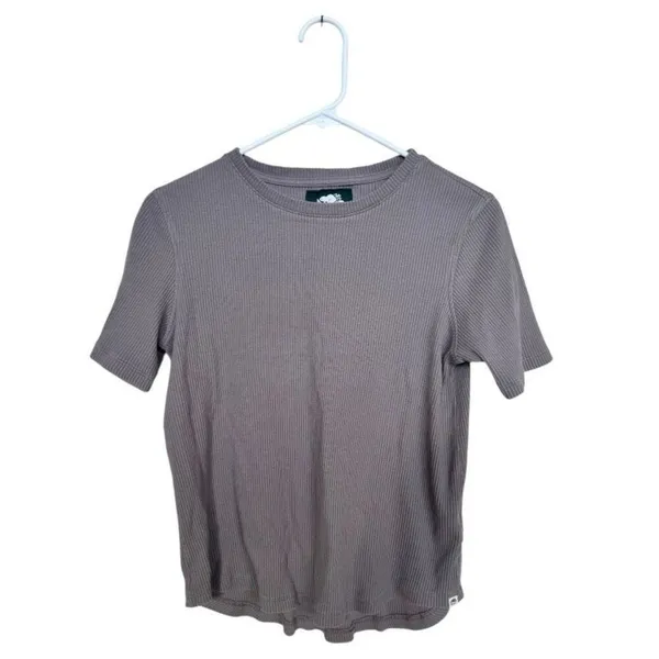 Roots Ribbed Short Sleeve Knit Top – Size S/P - Image 2
