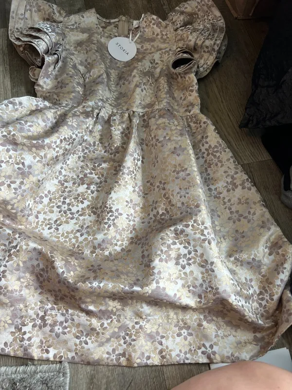 NWT Storia small metallic floral dress - Image 3