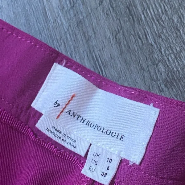Anthropologie High Rise Pleated Pants Orchid Purple Wide Leg 6 - Image 3