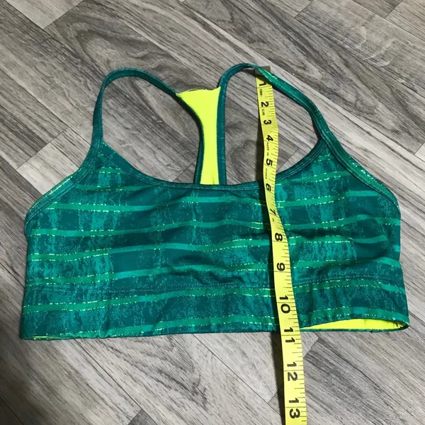 Champion Green/Neon Yellow Sports Bra; small - Image 4