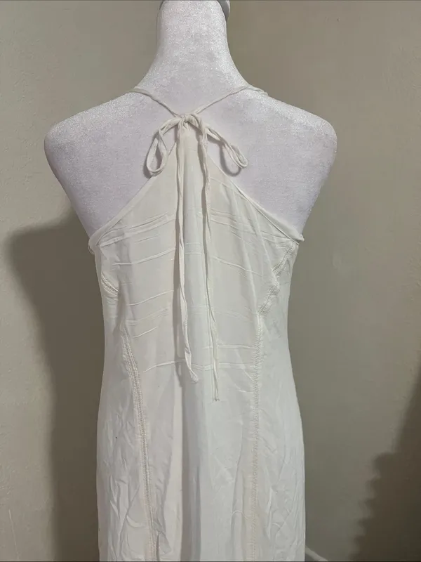 lovestitch White Eyelet Hem Maxi Slip - Image 6