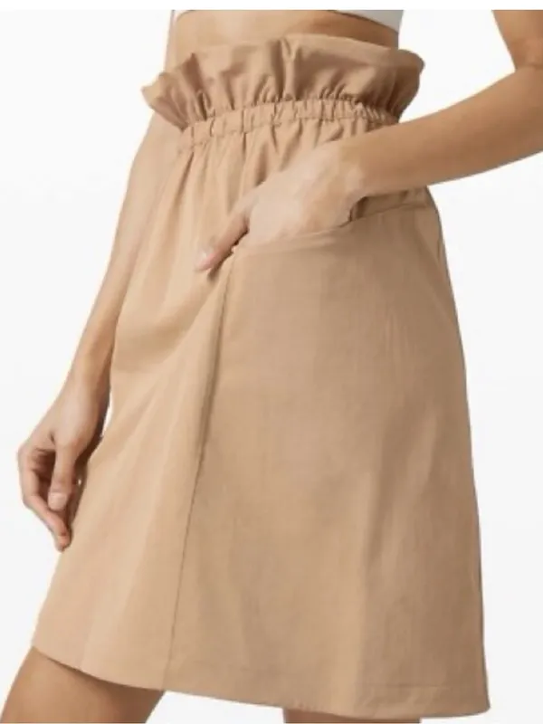 This Lululemon Trip Taker Skirt in Tan - Image 2