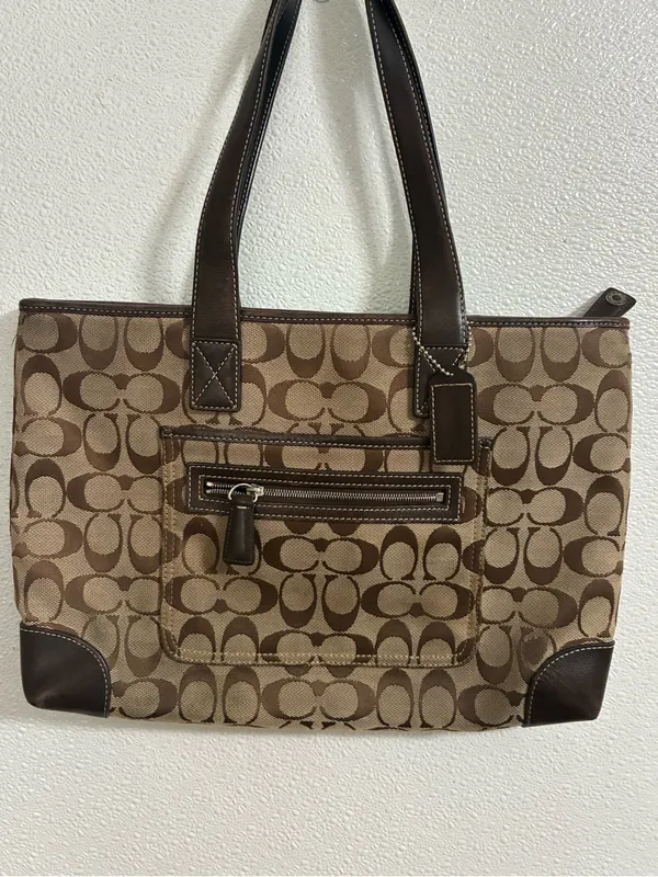 Coach Signature Canvas Tote Bag in Brown - Image 2