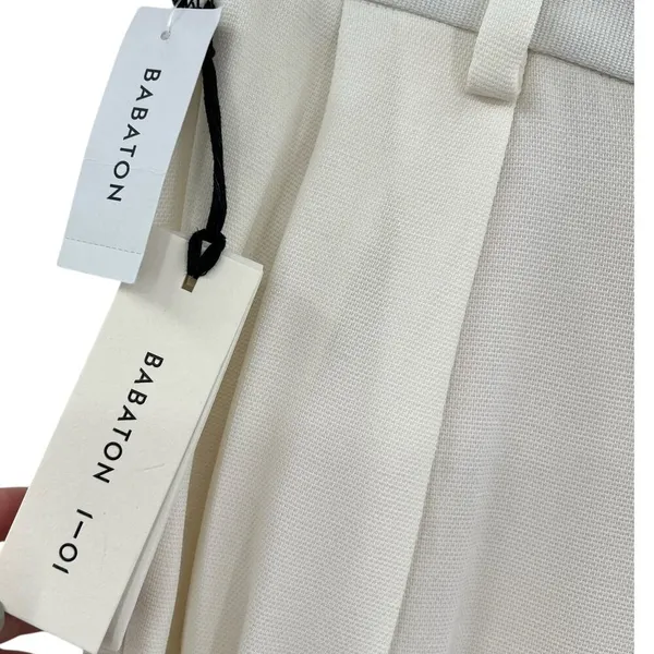 Aritzia Babaton 1-01 Giselle Boy Trouser Dress Pants White Cream Size 12‎ - Image 10