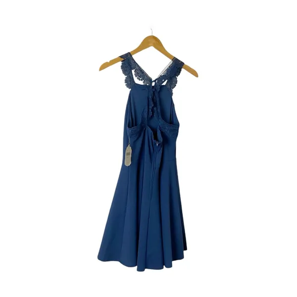 Altar'd State Blue Halter Jersey Knit Mini Dress Size‎ Medium New - Image 3