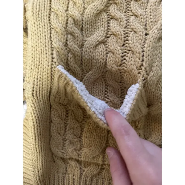 Cabelas Women's Knit Button Cardigan‎ Sweater Jacket Heavy Size S Sherpa Hood - Image 7