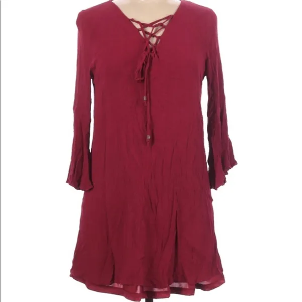 Entro medium fuschia lace up sexy summer dress - Image 4