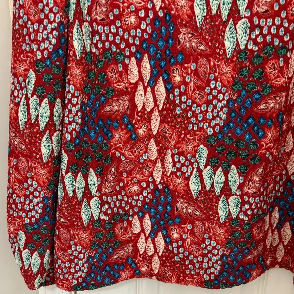 LOFT Long Sleeve Printed Split Neck Blouse - Image 9