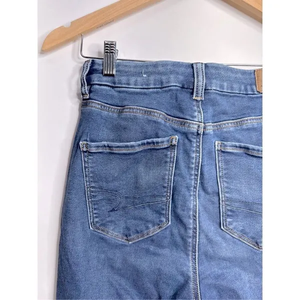 American Eagle Jeans Womens Distressed Blue Pants Stretch Size‎ 4 - Image 8