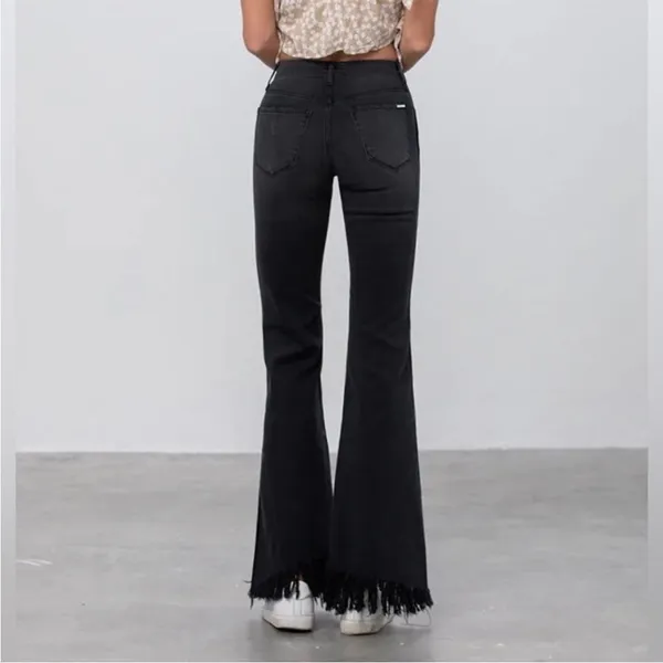 Insane Gene- Revival Black High Rise Super‎ Flare size 0 - Image 2