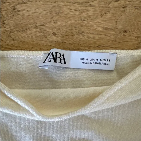 Zara - Sleeveless Cami & V Neck Cardigan Set in Cream - Image 5