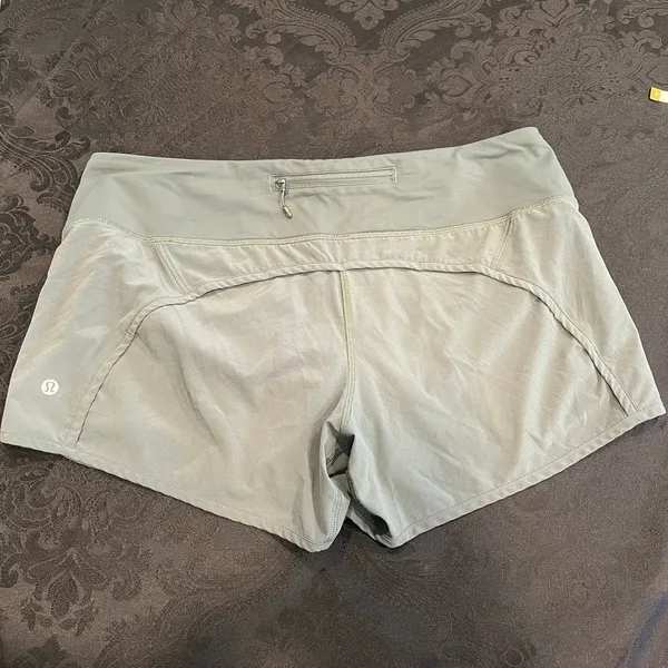 Lululemon run time shorts Olive green 10 women 4” - Image 2
