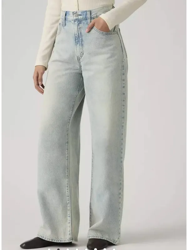New 29x31 LEVI’S CINCH BAGGY WOMEN'S JEANS A Little Hazy - Light Wash - Image 2