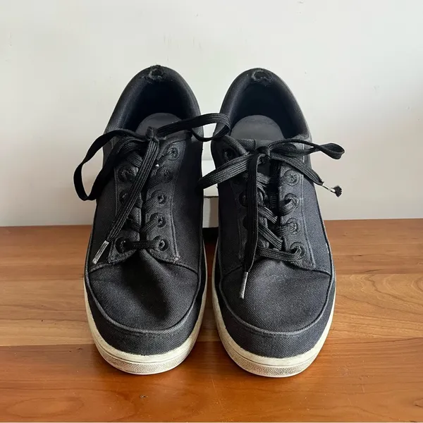 Allbirds Canvas Pipers Black Organic Cotton‎ Low Top Sneakers Womens 10 CP1W10 - Image 3