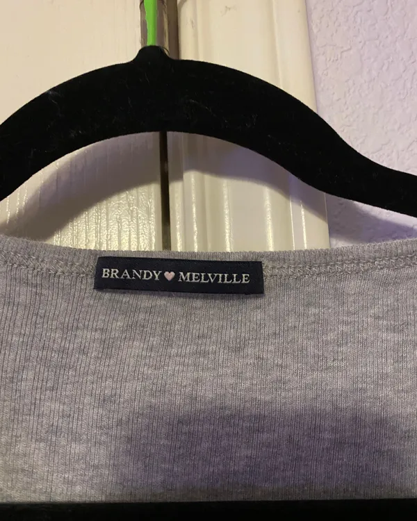 Brandy Melville Gray V Neck - Image 2