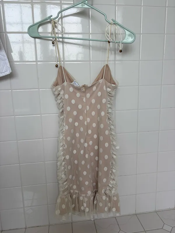 Selfie Leslie White Lace Mini Dress XS - Image 4