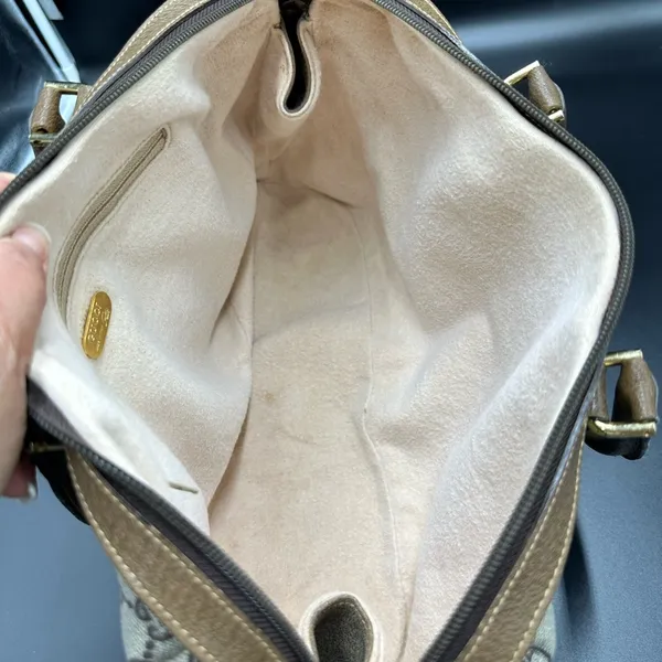 Gucci Brown Plus GG Coated Canvas Boston Bag - Image 7