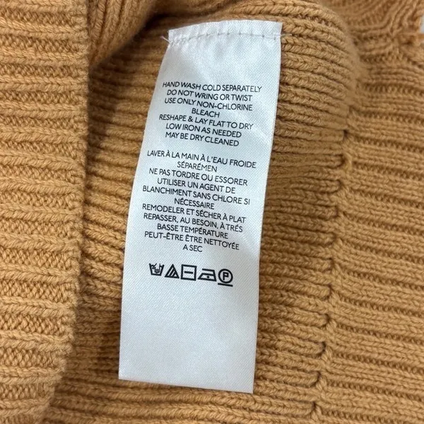 Free People Mustard Yellow‎ Ribbed Mock Neck Cropped Boxy Sweater - Image 8