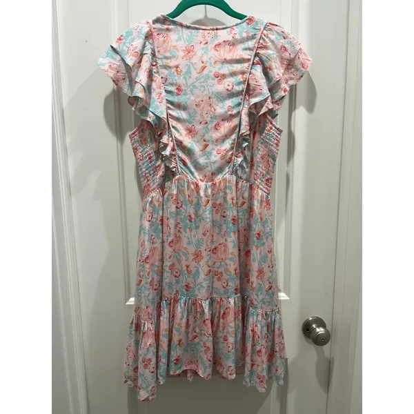 Roller Rabbit Amandine Ondika Floral Mini Dress Sz S - Image 9