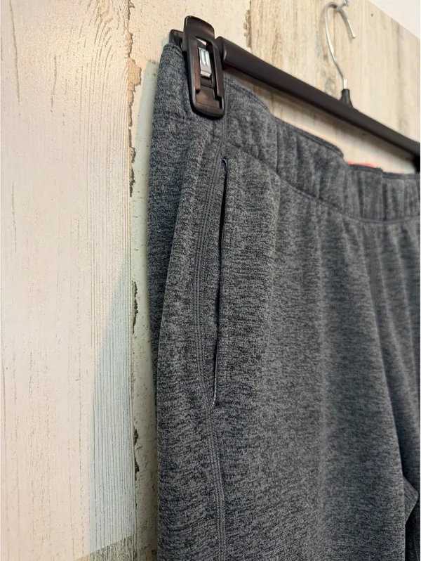 Nike Women Small Therma-Fit Sweatpants Dark Gray with Coral Logo - Image 5